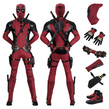 Deadpool 3 Cosplay Costume Deadpool Wade Wilson Leather Suit Deluxe Version